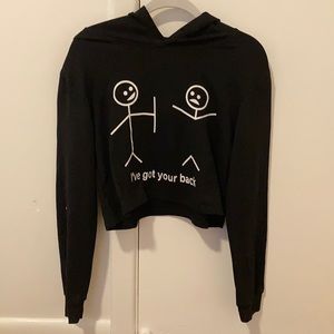 Black crop sweatshirt